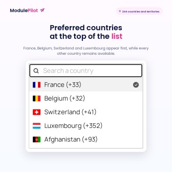 244 countries and territories, preferred countries first