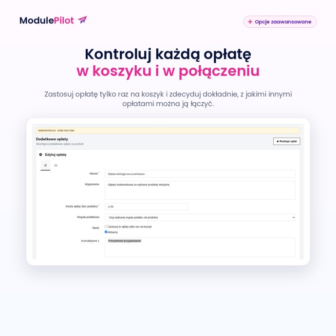 Kontroluj każdą opłatę w koszyku i w połączeniu