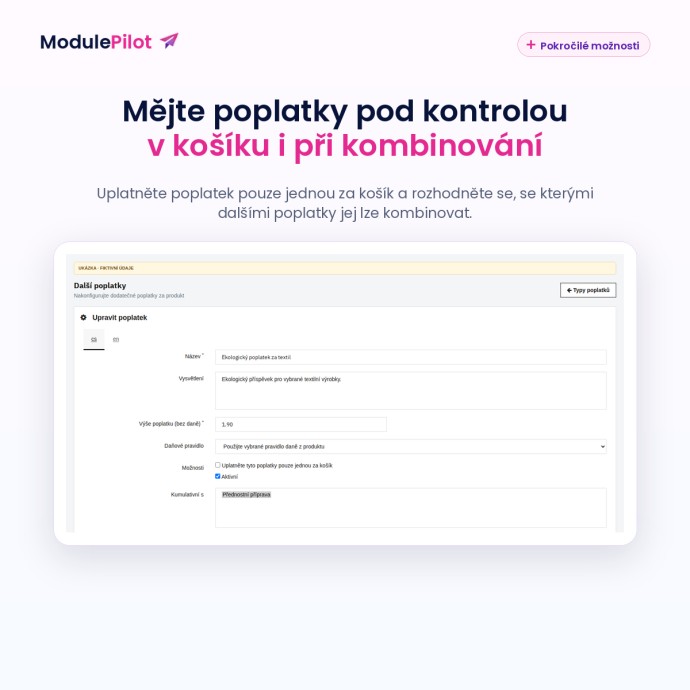 Mějte poplatky pod kontrolou v košíku i při kombinování