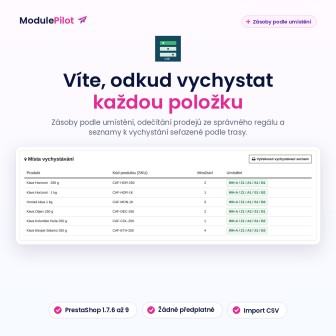 Víte, odkud vychystat každou položku