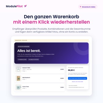 Den ganzen Warenkorb mit einem Klick wiederherstellen