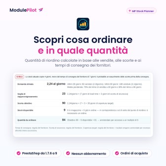 Scopri cosa ordinare e in quale quantità