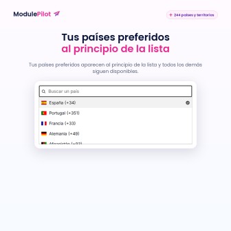 Tus países preferidos al principio de la lista