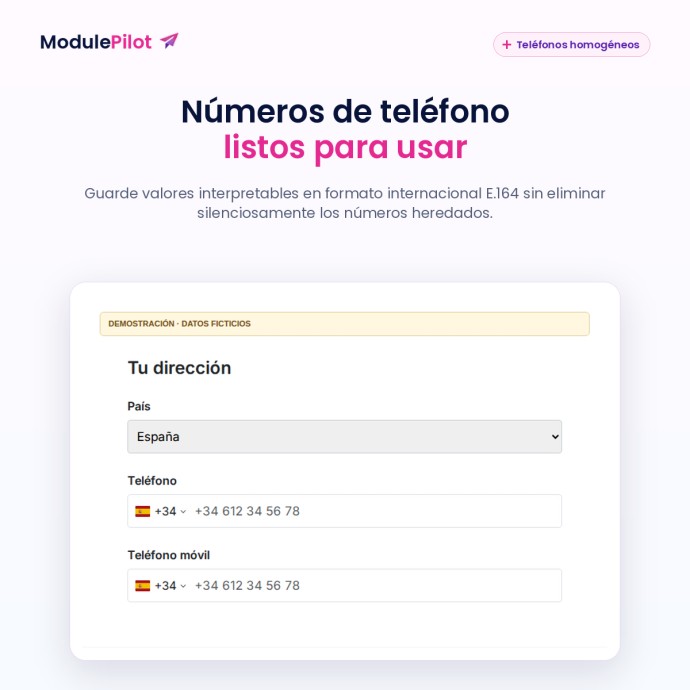 Números de teléfono listos para usar