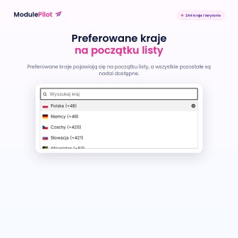 Preferowane kraje na początku listy