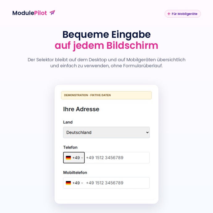 Bequeme Eingabe auf jedem Bildschirm