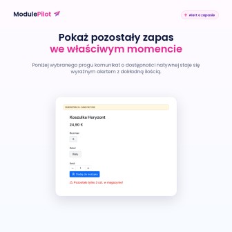 Pokaż pozostały zapas we właściwym momencie