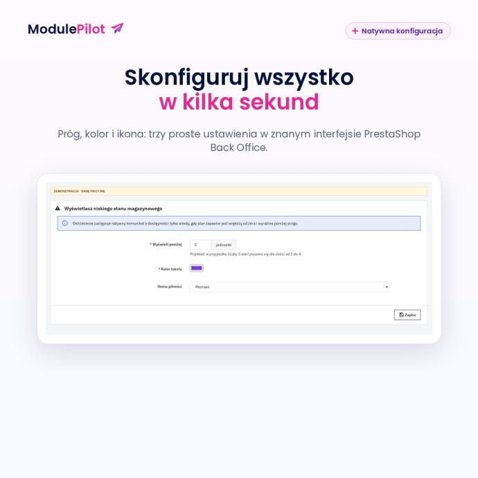 Skonfiguruj wszystko w kilka sekund