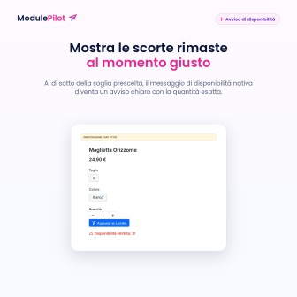 Mostra le scorte rimaste al momento giusto