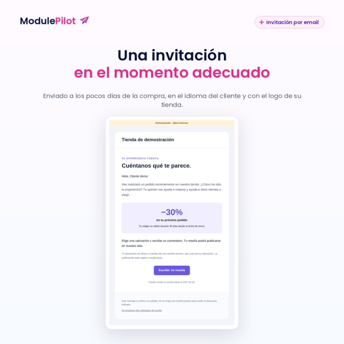 Una invitación en el momento adecuado