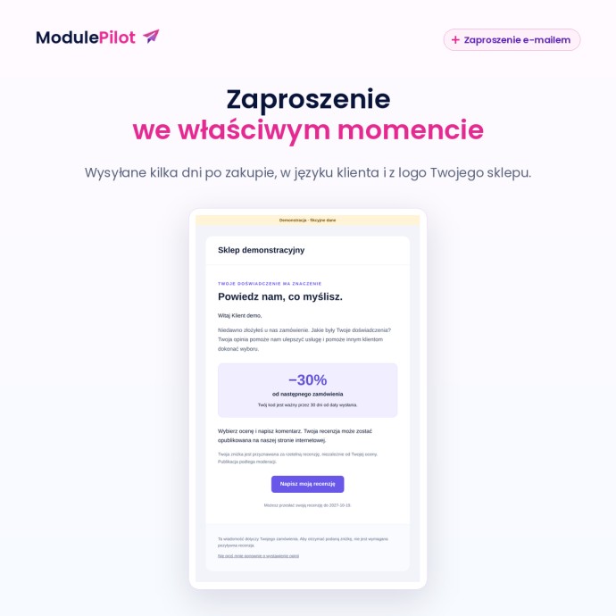 Zaproszenie we właściwym momencie