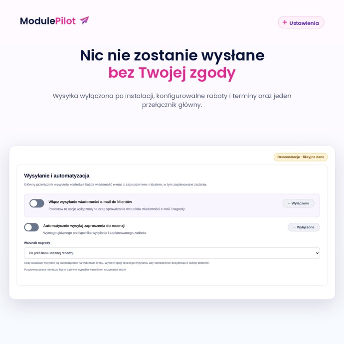 Nic nie zostanie wysłane bez Twojej zgody