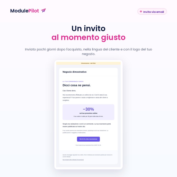 Un invito al momento giusto