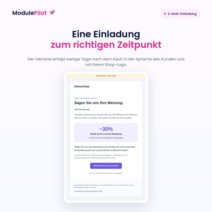 Eine Einladung zum richtigen Zeitpunkt