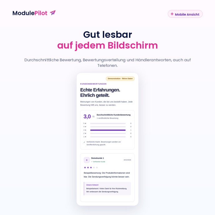 Gut lesbar auf jedem Bildschirm